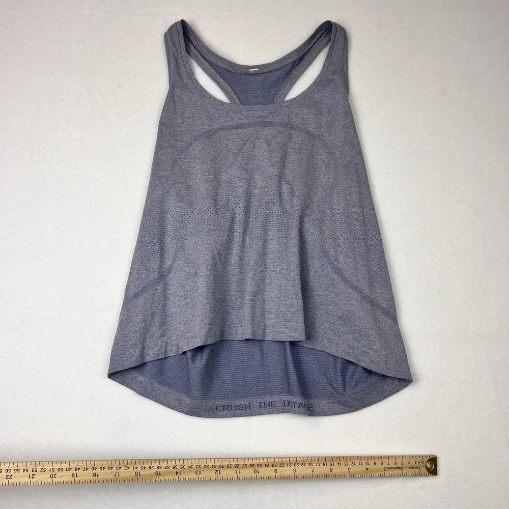 Lululemon Swiftly Tech Racerback Tank Heathered Purple Blue Size 16